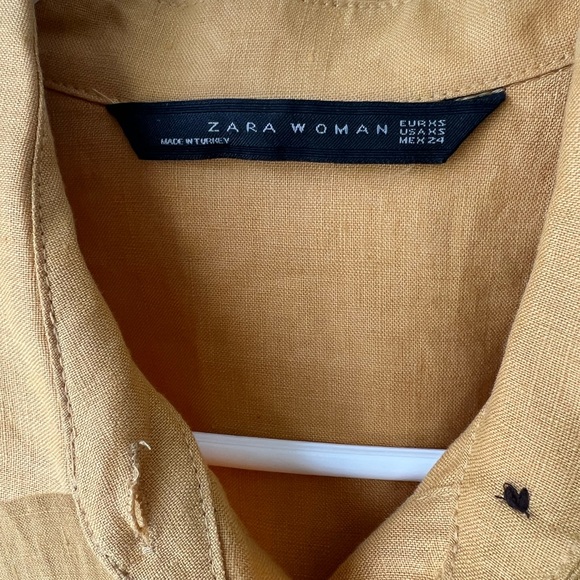 Zara yellow Linen dress - Picture 3 of 6